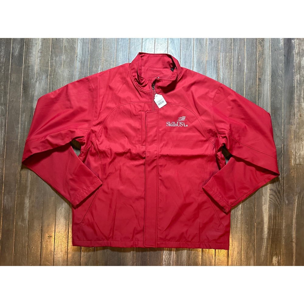 SkillsUSA Red Softshell Windbreaker Jacket Full Zip Mens